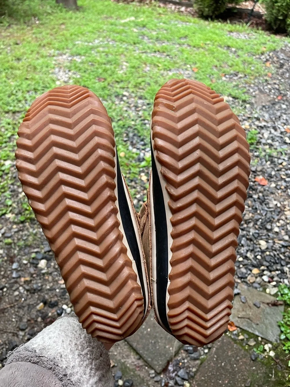 Sorel Out N About Waterproof Tan Duck Ankle Rain Boots 8.5